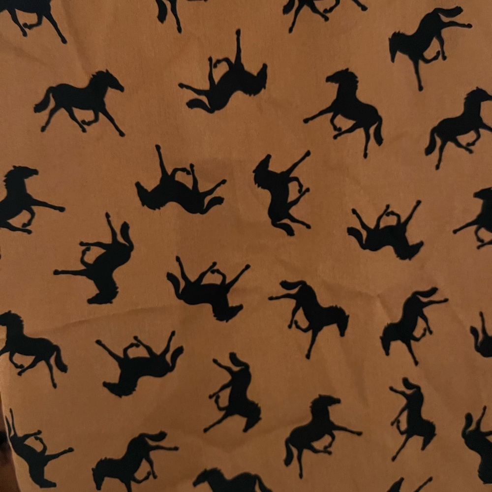 A-line satin horse print lace dress - Picture 4 of 5